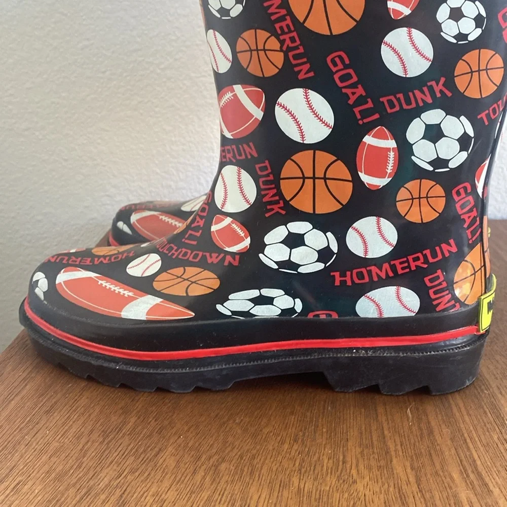 Western Chief Rain Boots NWT Multi Sport Football Soccer Kids Rain Size 1